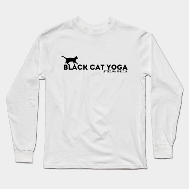 Black Cat Yoga Lititz Long Sleeve T-Shirt by Jenny Jenny Yoga